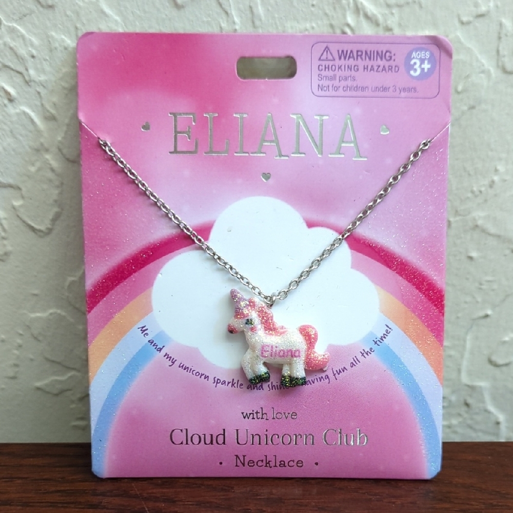 🌟3/$20 Cloud Unicorn Club Personalized Necklace "Eliana" by Mulberry Studios